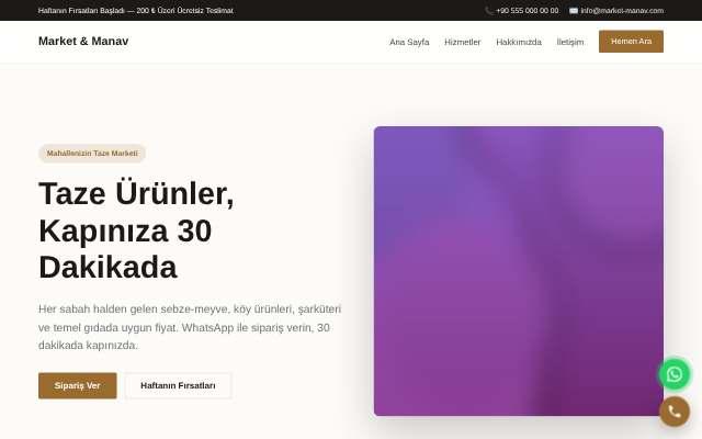 Market & Manav — Zarif Serif