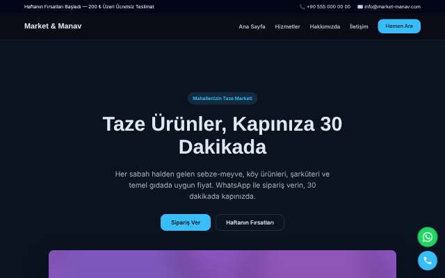 Market & Manav — Gece Mavisi