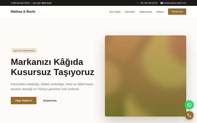 Matbaa & Baskı — Zarif Serif