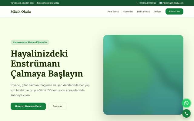 Müzik Okulu — Doğal Yeşil