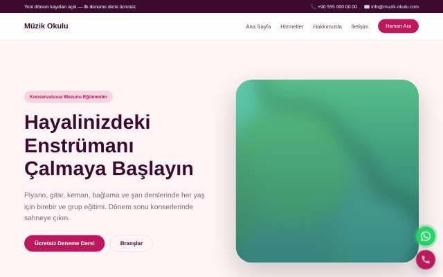 Müzik Okulu — Yumuşak Pastel