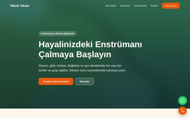 Müzik Okulu — Sıcak Turuncu