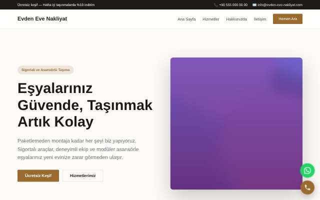 Evden Eve Nakliyat — Zarif Serif
