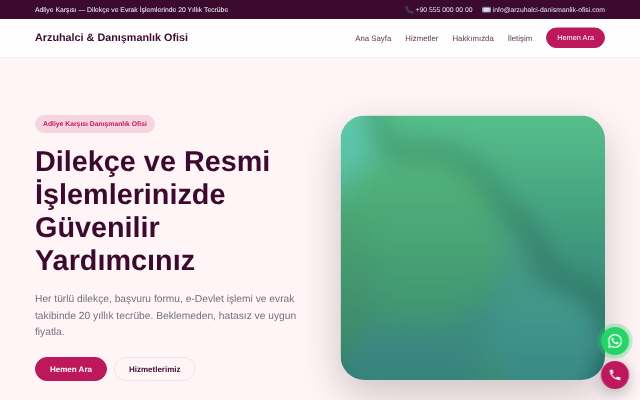 Arzuhalci & Danışmanlık Ofisi — Yumuşak Pastel