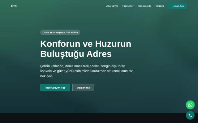 Otel — Koyu & Güçlü
