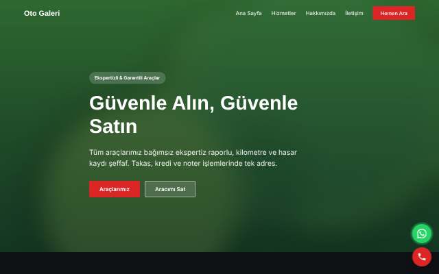 Oto Galeri — Koyu & Güçlü