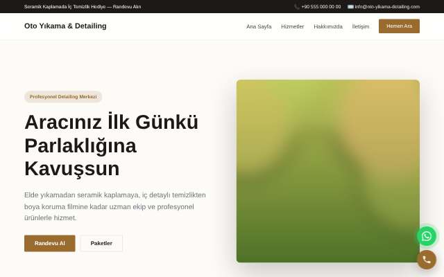 Oto Yıkama & Detailing — Zarif Serif