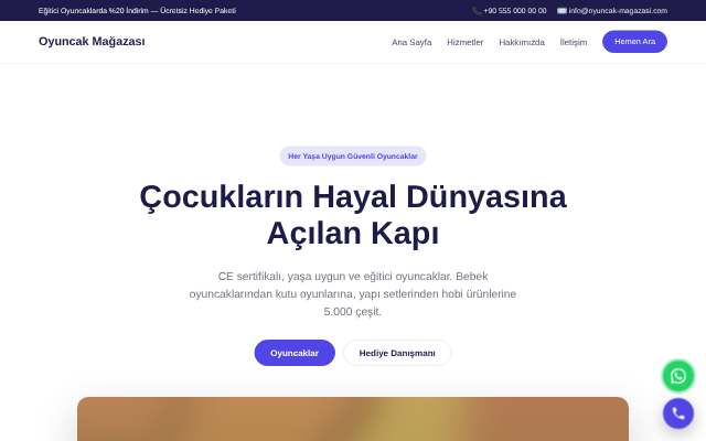 Oyuncak Mağazası — Canlı & Modern