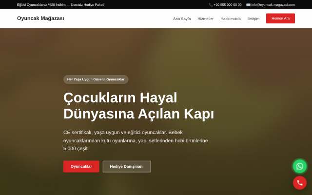 Oyuncak Mağazası — Cesur Kırmızı