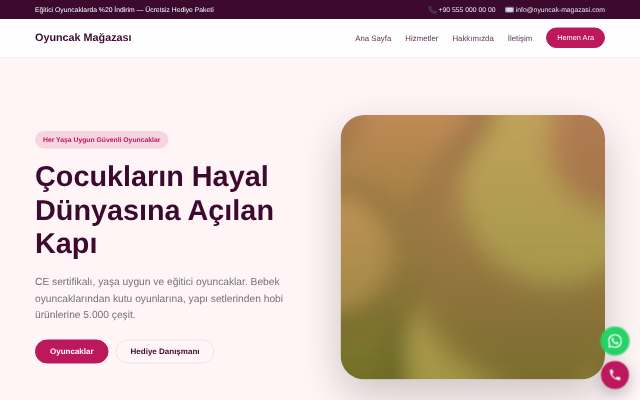 Oyuncak Mağazası — Yumuşak Pastel
