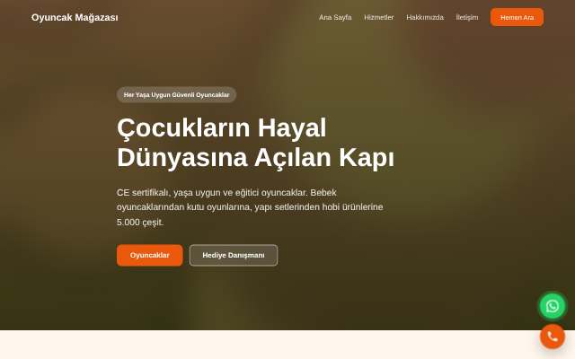 Oyuncak Mağazası — Sıcak Turuncu
