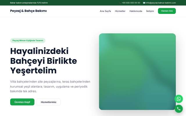 Peyzaj & Bahçe Bakımı
