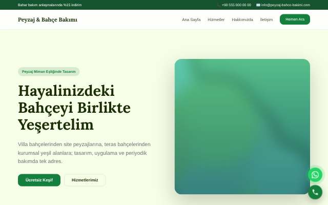 Peyzaj & Bahçe Bakımı — Doğal Yeşil