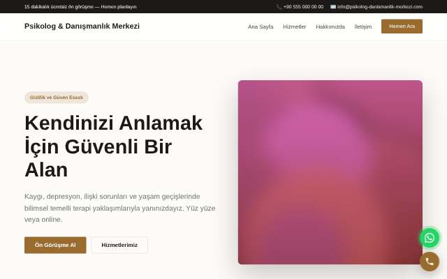 Psikolog & Danışmanlık Merkezi — Zarif Serif