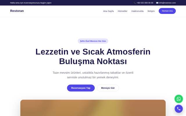 Restoran — Canlı & Modern