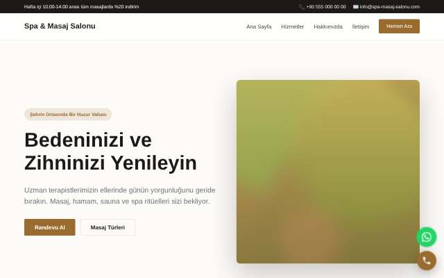 Spa & Masaj Salonu — Zarif Serif