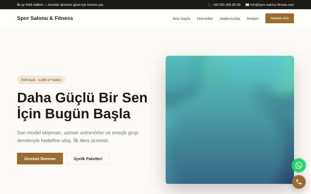 Spor Salonu & Fitness — Zarif Serif