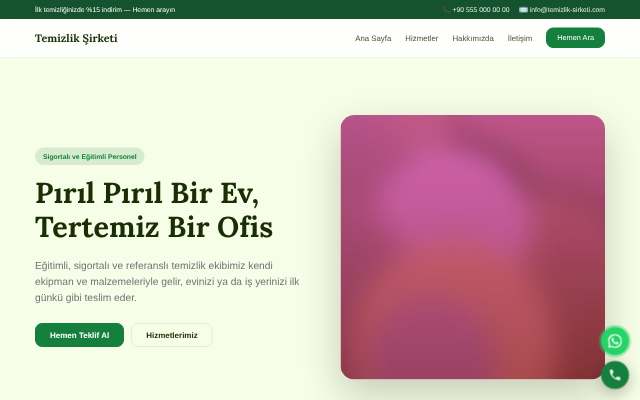 Temizlik Şirketi — Doğal Yeşil