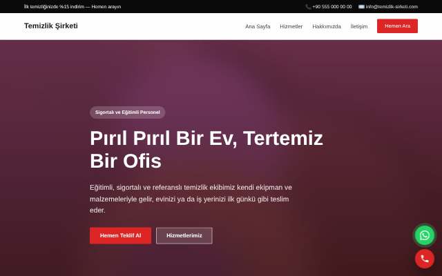 Temizlik Şirketi — Cesur Kırmızı