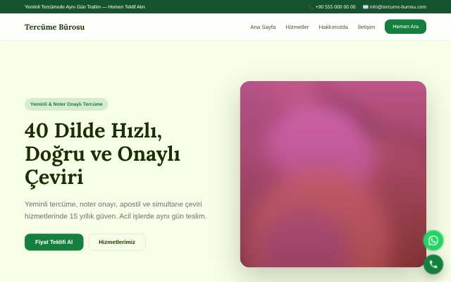 Tercüme Bürosu — Doğal Yeşil