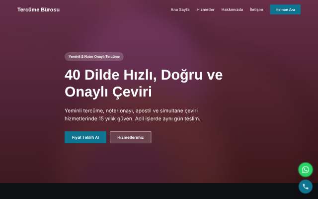 Tercüme Bürosu — Koyu & Güçlü