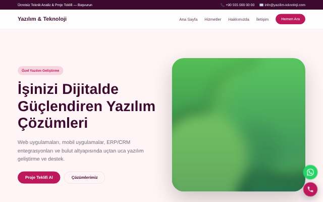 Yazılım & Teknoloji — Yumuşak Pastel